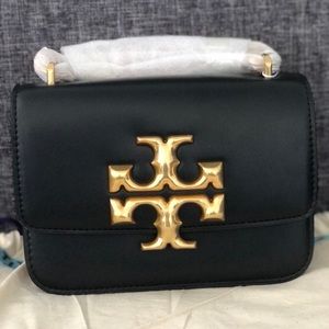 Tory Burch SMALL Eleanor Convertible Shoulder Crossbody Bag in Black